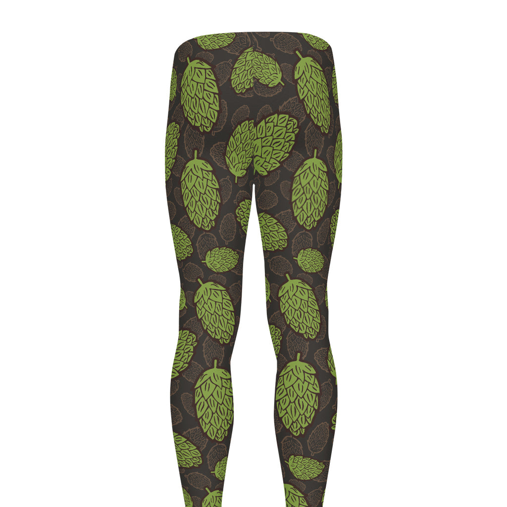 Cute Hop Cone Pattern Print Men's leggings