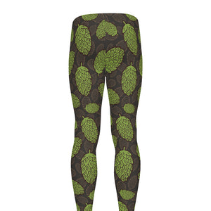 Cute Hop Cone Pattern Print Men's leggings