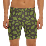 Cute Hop Cone Pattern Print Men's Long Boxer Briefs