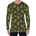 Cute Hop Cone Pattern Print Men's Long Sleeve T-Shirt