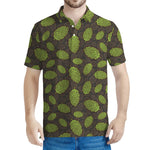 Cute Hop Cone Pattern Print Men's Polo Shirt