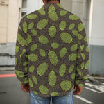 Cute Hop Cone Pattern Print Men's Shirt Jacket