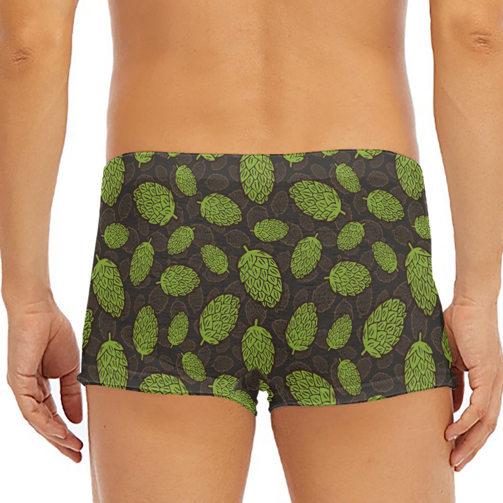 Cute Hop Cone Pattern Print Men's Short Boxer Briefs