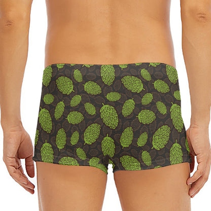 Cute Hop Cone Pattern Print Men's Short Boxer Briefs
