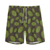 Cute Hop Cone Pattern Print Men's Sports Shorts