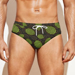 Cute Hop Cone Pattern Print Men's Swim Briefs