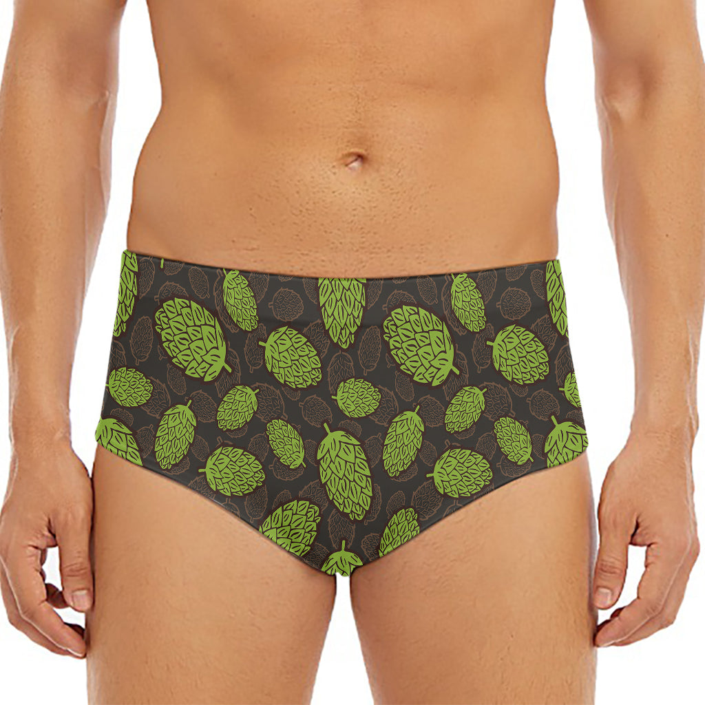 Cute Hop Cone Pattern Print Men's Triangle Swim Briefs