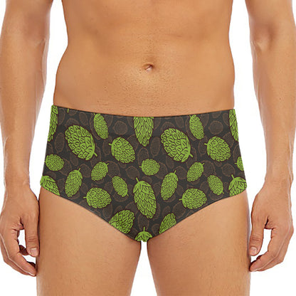 Cute Hop Cone Pattern Print Men's Triangle Swim Briefs