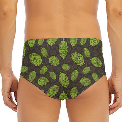 Cute Hop Cone Pattern Print Men's Triangle Swim Briefs