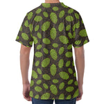 Cute Hop Cone Pattern Print Men's Velvet T-Shirt