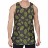 Cute Hop Cone Pattern Print Men's Velvet Tank Top