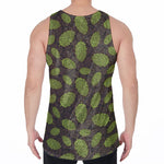 Cute Hop Cone Pattern Print Men's Velvet Tank Top