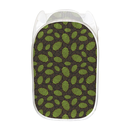 Cute Hop Cone Pattern Print Mesh Laundry Hamper