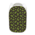 Cute Hop Cone Pattern Print Mesh Laundry Hamper