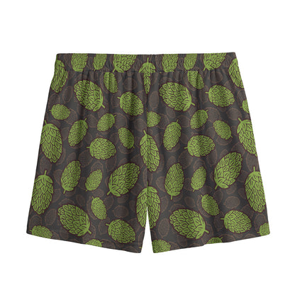 Cute Hop Cone Pattern Print Mesh Shorts