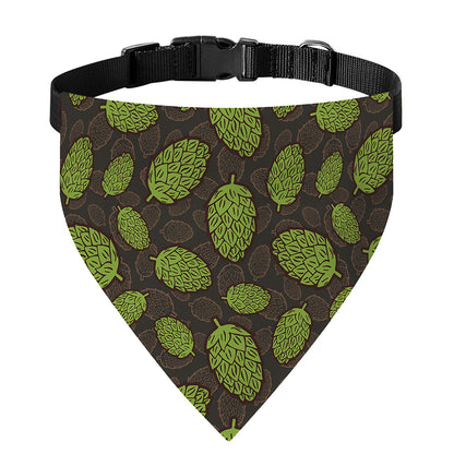 Cute Hop Cone Pattern Print Over The Collar Dog Bandana