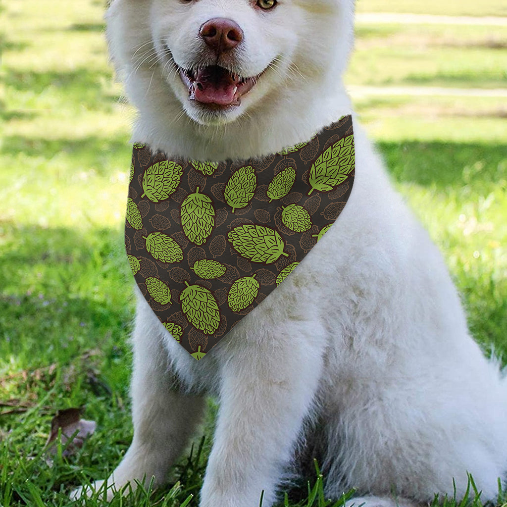 Cute Hop Cone Pattern Print Over The Collar Dog Bandana