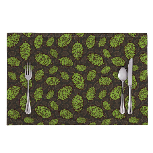Cute Hop Cone Pattern Print Placemat