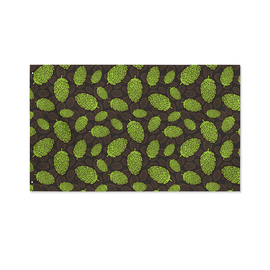 Cute Hop Cone Pattern Print Polyester Flag