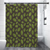 Cute Hop Cone Pattern Print Premium Shower Curtain