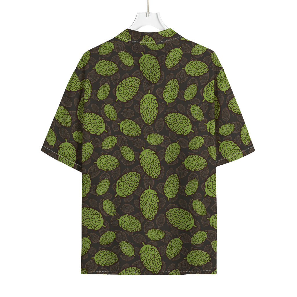 Cute Hop Cone Pattern Print Rayon Hawaiian Shirt