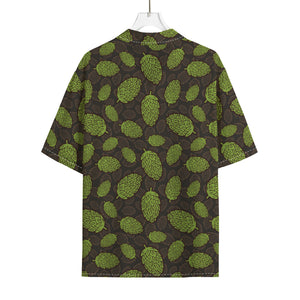 Cute Hop Cone Pattern Print Rayon Hawaiian Shirt