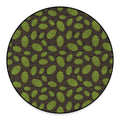 Cute Hop Cone Pattern Print Round Floor Mat