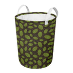Cute Hop Cone Pattern Print Round Laundry Basket