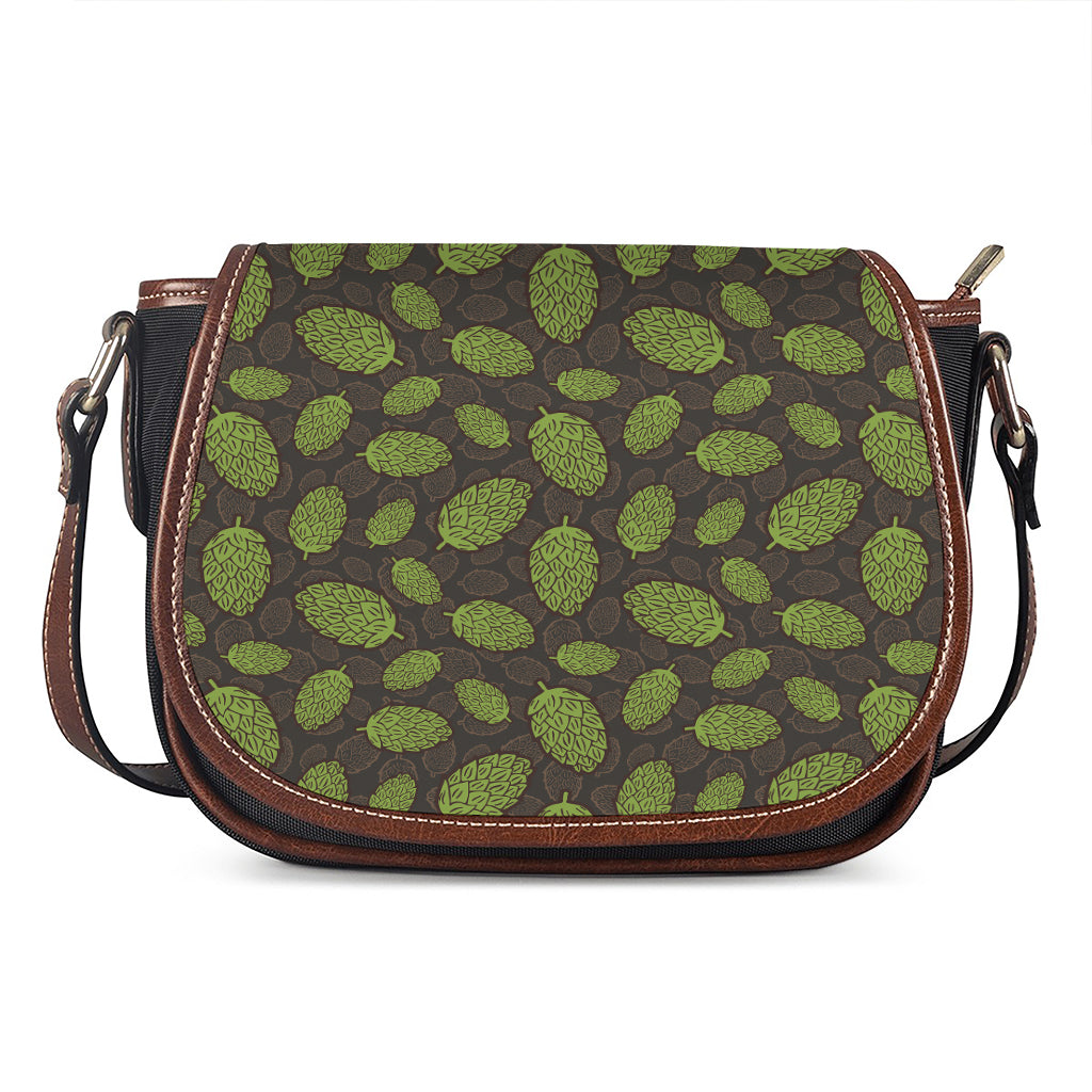 Cute Hop Cone Pattern Print Saddle Bag