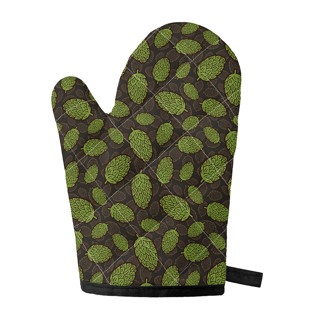 Cute Hop Cone Pattern Print Single Oven Mitt