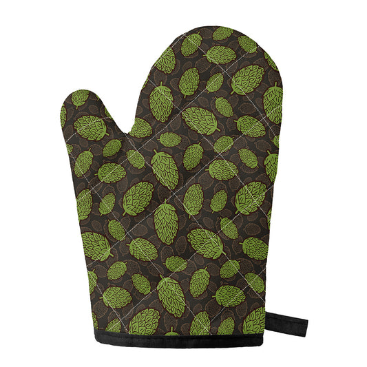 Cute Hop Cone Pattern Print Single Oven Mitt