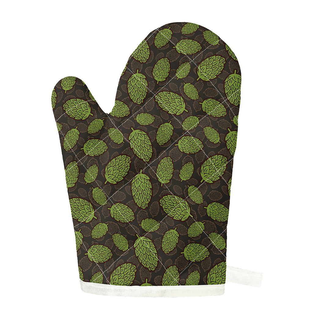 Cute Hop Cone Pattern Print Single Oven Mitt
