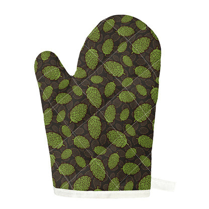Cute Hop Cone Pattern Print Single Oven Mitt