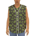 Cute Hop Cone Pattern Print Sleeveless Baseball Jersey