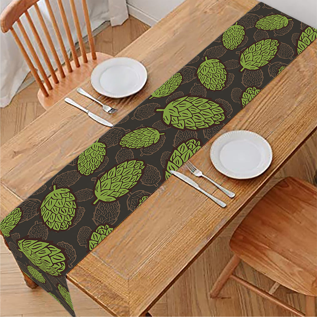 Cute Hop Cone Pattern Print Table Runner