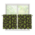 Cute Hop Cone Pattern Print Tier Curtains