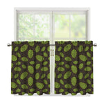 Cute Hop Cone Pattern Print Tier Curtains