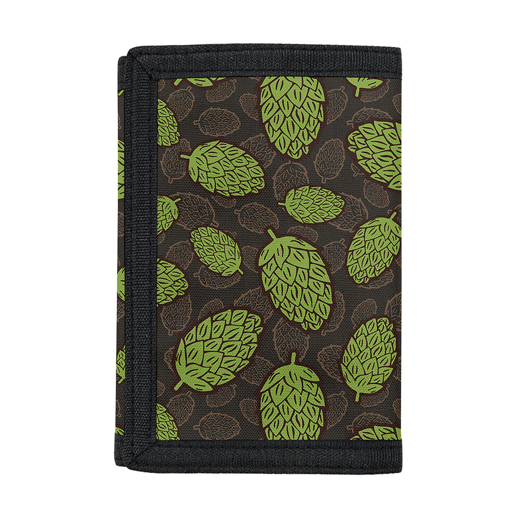 Cute Hop Cone Pattern Print Trifold Wallet