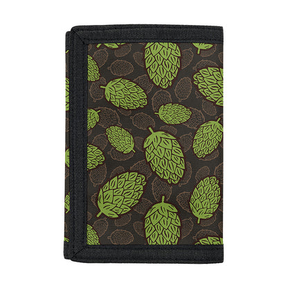 Cute Hop Cone Pattern Print Trifold Wallet