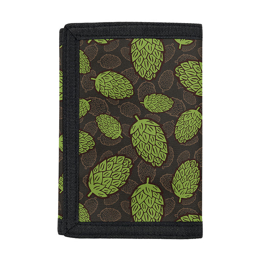 Cute Hop Cone Pattern Print Trifold Wallet