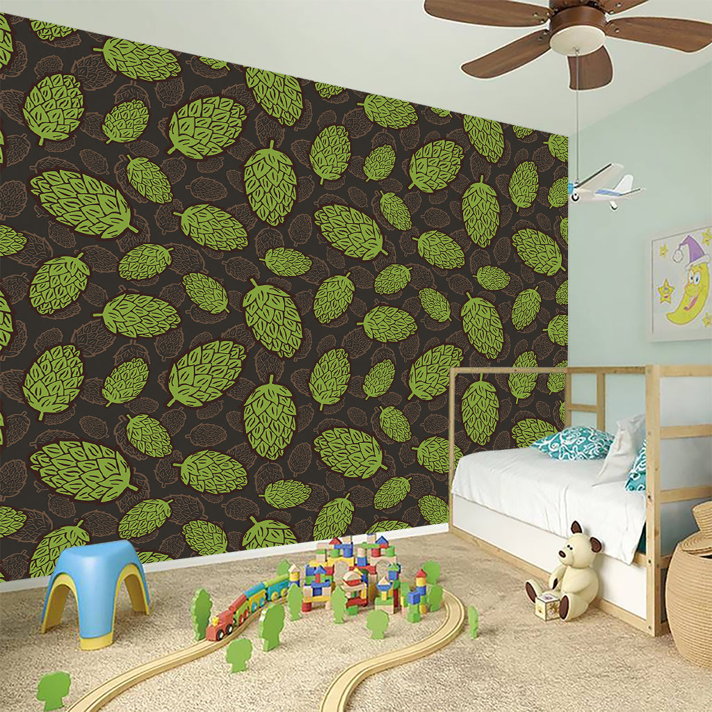 Cute Hop Cone Pattern Print Wall Sticker