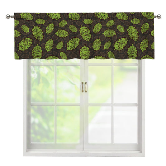 Cute Hop Cone Pattern Print Window Valance