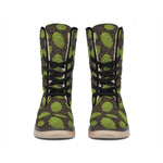 Cute Hop Cone Pattern Print Winter Boots