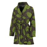 Cute Hop Cone Pattern Print Women's Bathrobe