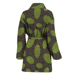 Cute Hop Cone Pattern Print Women's Bathrobe