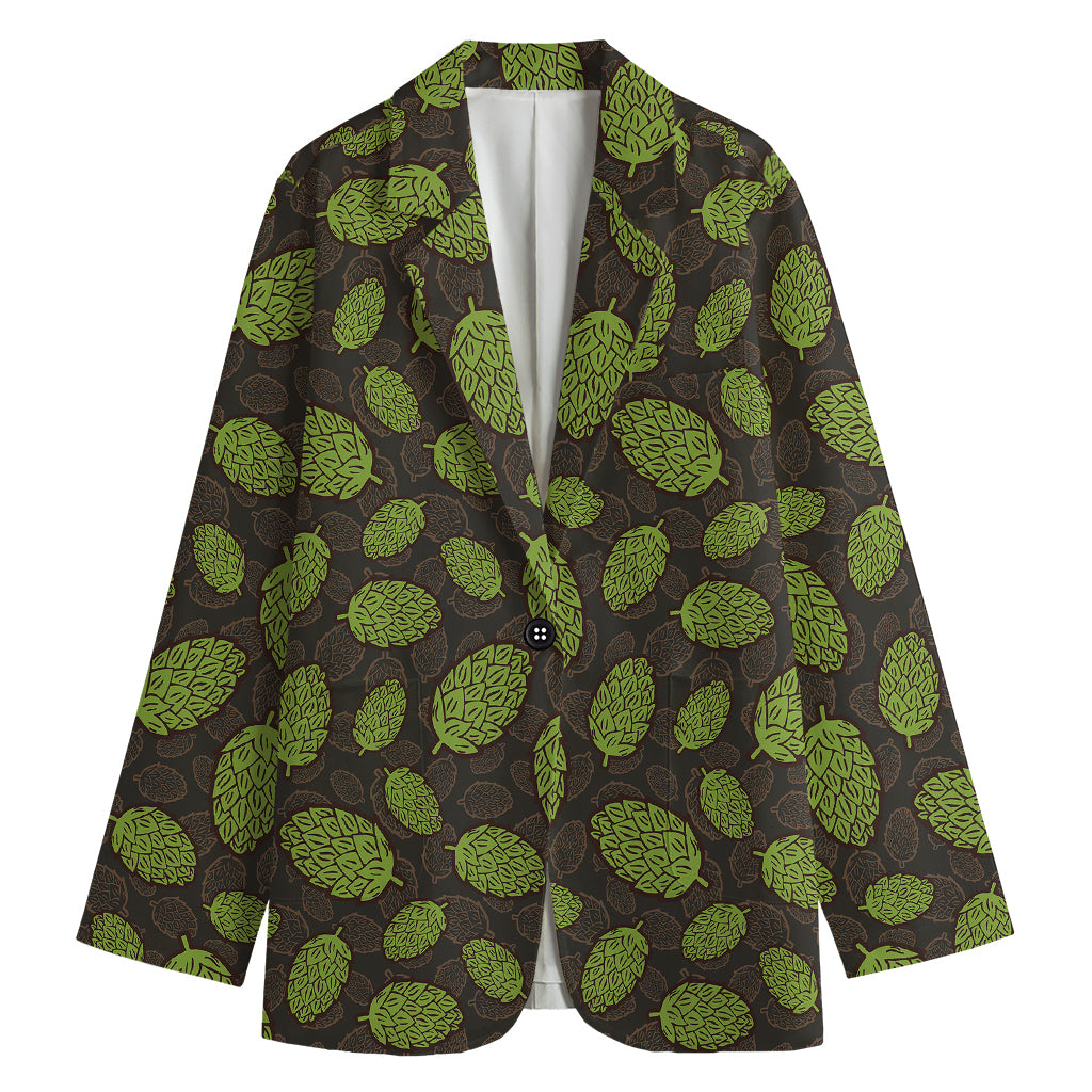 Cute Hop Cone Pattern Print Women's Blazer