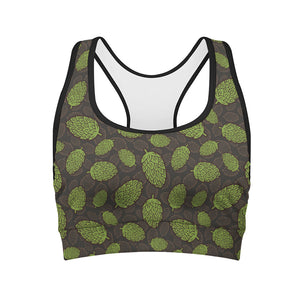 Cute Hop Cone Pattern Print Women's Sports Bra