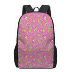 Cute Ice Cream Pattern Print 17 Inch Backpack
