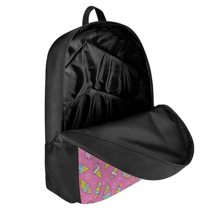 Cute Ice Cream Pattern Print 17 Inch Backpack