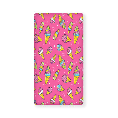 Cute Ice Cream Pattern Print Baby Crib Sheet